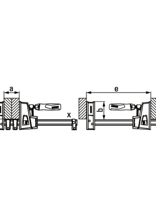 Pince de corps BESSEY KRE portée 1250 mm saillie 95 mm (4000831607)