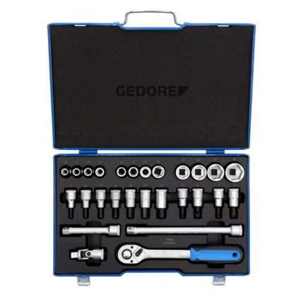 GEDORE Jeu de clés à douille 19 IMU-10 27 pièces 1/2 po. ( 4000821548 )