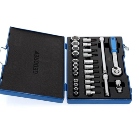 GEDORE Jeu de clés à douille 19 IMU-10 27 pièces 1/2 po. ( 4000821548 )