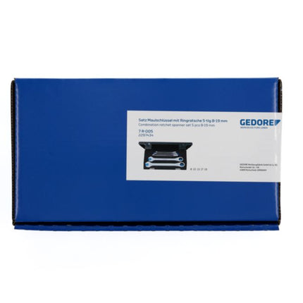 GEDORE Jeu de clés mixtes à cliquet 7R-005 5 pcs. ouverture de clés 8-19 mm ( 4000821988 )