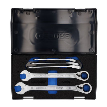 GEDORE ratchet spanner set 7 UR-005 5-piece spanner widths 8-19 mm ( 4000880491 )