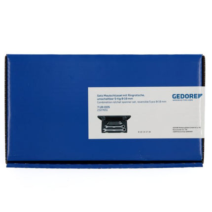 GEDORE ratchet spanner set 7 UR-005 5-piece spanner widths 8-19 mm ( 4000880491 )