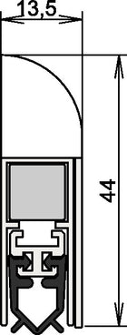 Junta de puerta ATHMER Wind-Ex 1-310 1 lado longitud 735 mm (3327023013)