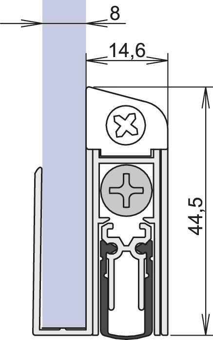 Junta de puerta ATHMER Schall-Ex® GS-8 1-407 1 lado longitud 958 mm (3327023076)