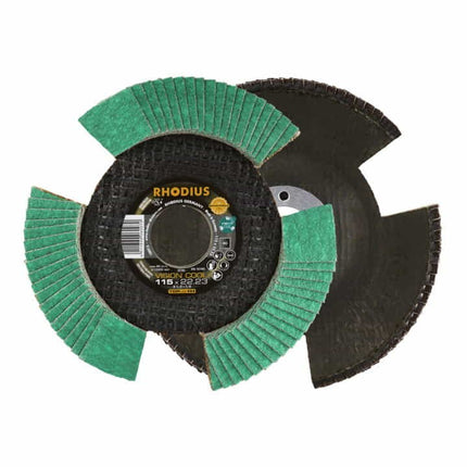RHODIUS flap disc VISION COOL Ø 115 mm grain size 80 conical ( 4000841719 )