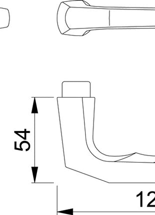 HOPPE Türdrückerpaar Frankfurt 117L Aluminium F1 ( 3000252569 )