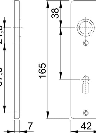 HOPPE Kurzschildpaar 202KP Aluminium F1 ( 3000252137 )