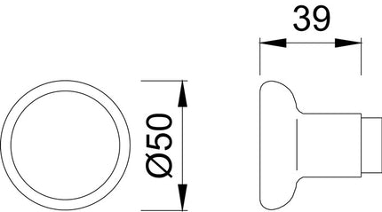 Ojal HOPPE pieza 54 aluminio F1 / color natural ( 3000252730 )