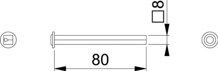 Wrzeciono kwadratowe HOPPE Wrzeciono o profilu I kwadratowe 8 x 80 mm ( 3311003020 )