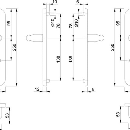 HOPPE Security furniture Pisa M151/361A/360 Brass F77-R ( 3000250992 )