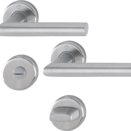 HOPPE Rosettengarnitur Utrecht E1444Z/17KV/17KVS Edelstahl F69 ( 3000220005 )