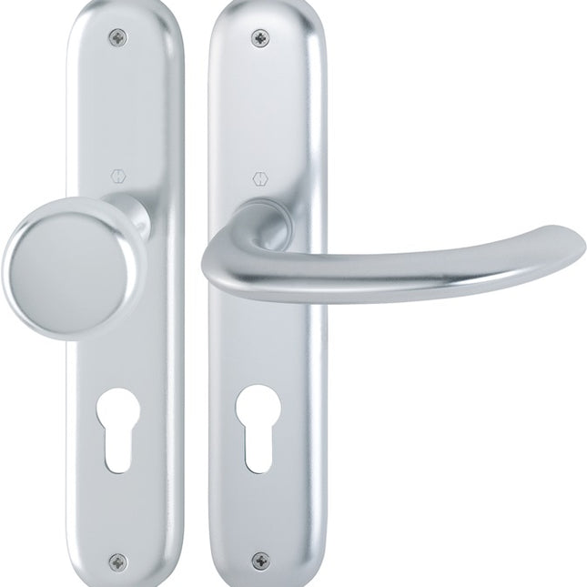 HOPPE set di piastre lunghe Marsiglia 53/273P/1138 Alluminio F1 ( 3000252629 )