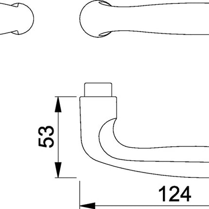 Par de manillas HOPPE Verona 1510 aluminio F2 ( 3000252586 )