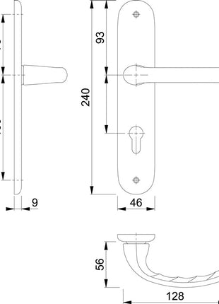 Zestaw długich rozet HOPPE Tôkyô 1710/273P Aluminium F1 ( 3000252578 )