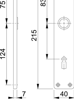 HOPPE Langschildpaar 202SP F4 / bronzefarbig F4 ( 3000252126 )