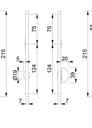 HOPPE Langschildpaar 202SP F2 / neusilberfarbig F2 ( 3000252129 )