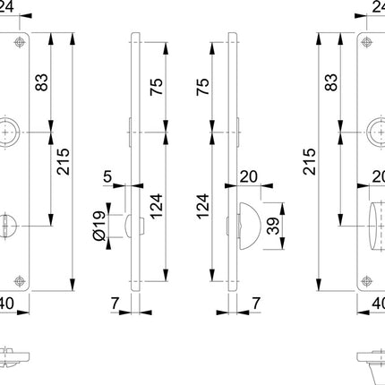 HOPPE Langschildpaar 202SP F2 / neusilberfarbig F2 ( 3000252129 )