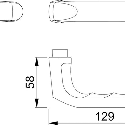 HOPPE coppia di maniglie a leva London 113 H Alluminio F1 ( 3000252067 )