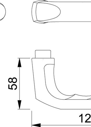 HOPPE Türdrückerpaar London 113 H Aluminium F2 ( 3000252150 )