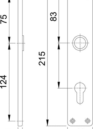 HOPPE Langschildpaar 202SP F1/ naturfarbig F1 ( 3000252135 )