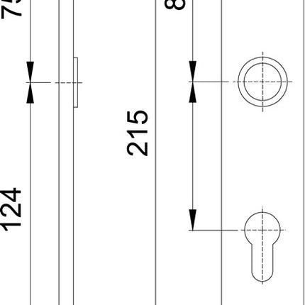 HOPPE Langschildpaar 202SP F1/ naturfarbig F1 ( 3000252135 )
