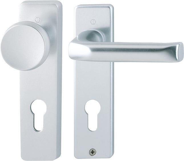 HOPPE short plate set London 54/227K/202KP/AP/113 Aluminium F1 ( 3000252236 )