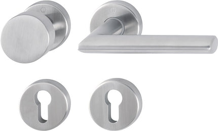 HOPPE Juego de escudos Estocolmo E58/42KV/42KVS/1140Z Acero inoxidable F69 ( 3000252354 )