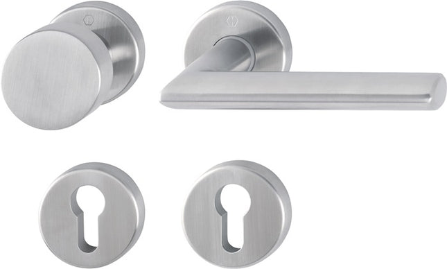 HOPPE Juego de escudos Estocolmo E58/42KV/42KVS/1140Z Acero inoxidable F69 ( 3000252354 )