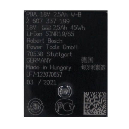 Bosch PBA 18 V Li-Ion 2,5 Ah / 2500 mAh Akku Power4All W-B ( 1600A005B0 ) - Toolbrothers