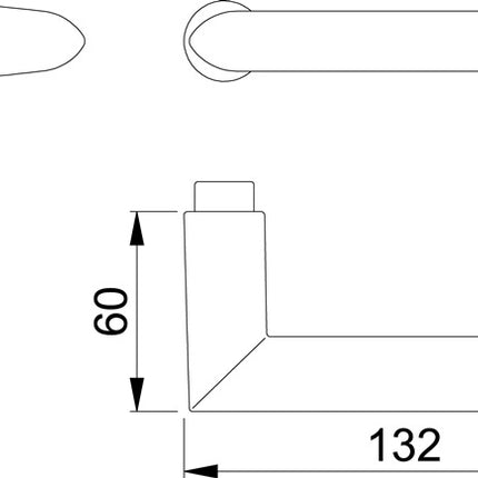HOPPE Pièce de perçage de poignée de porte Stockholm 1140 aluminium F1 / teinte naturelle ( 8000350624 )