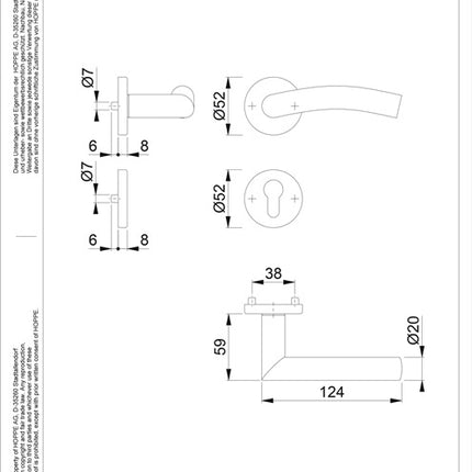 HOPPE Rosettengarnitur Antwerpen E1402Z/42KV/42KVS Edelstahl F69 ( 3000252906 )