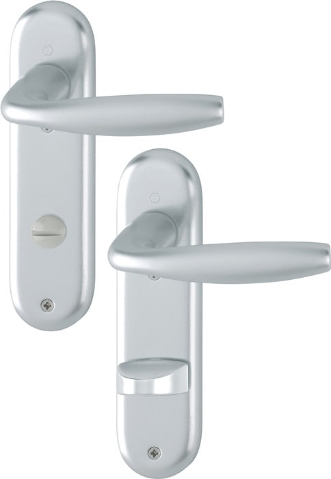 HOPPE Kurzschildgarnitur New York 1810/273KP Aluminium F1 ( 3000203556 )