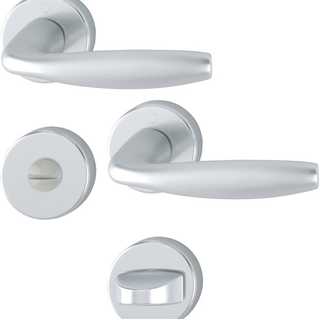 HOPPE Garniture à rosette New York 1810/42KV/42KVS aluminium F1 ( 3000203560 )