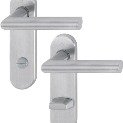 HOPPE short escutcheon set Amsterdam E1400Z/353K stainless steel F69 ( 3000203006 )