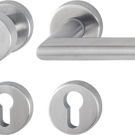 HOPPE Juego de escudos Amsterdam E58/42KV/42KVS/1400Z Acero inoxidable F69 ( 3000203003 )