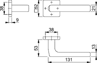 HOPPE Rosettenhalbgarnitur Dallas E1634Z/52 Edelstahl F69 ( 3000220105 )