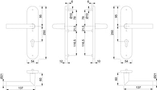 HOPPE Schutzgarnitur Amsterdam 1400 3331 3310 Aluminium F1 3000209117  3 - toolbrothers