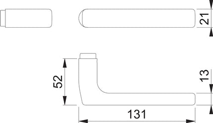 Maniglia a leva HOPPE foro parte Dallas E1643Z Acciaio inox F69 Acciaio inox opaco ( 3000209775 )