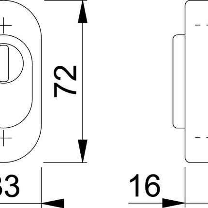 Escudo de seguridad HOPPE E55S-ZA acero inoxidable F69 ( 3000250618 )