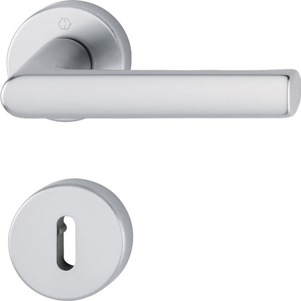 HOPPE Hamburg 1700 / 42KB/42KBS aluminium F1 rose set ( 3000203126 )