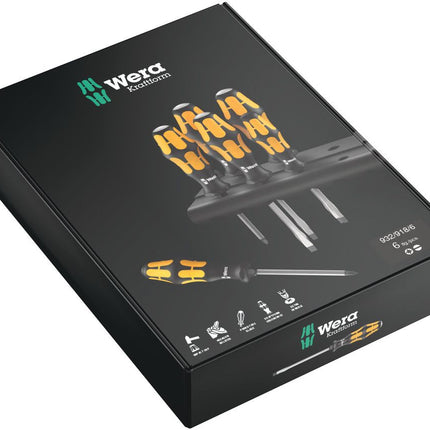 WERA screwdriver set 932/918/6 6-piece slotted / PZD ( 4000827736 )