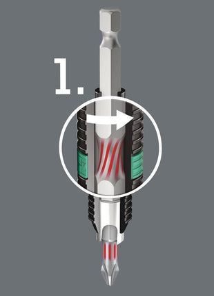 WERA Embout 851/1 BTZ 1/4 po. PH 2 longueur 25 mm ( 4000829526 )