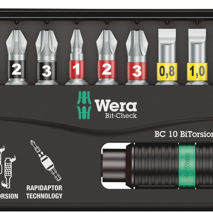 WERA Bitsortiment Bit-Check 10 BiTorsion 1 10-teilig ( 4000829670 )