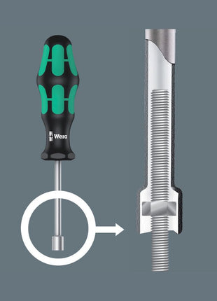 WERA Llave de vaso hexagonal 395 HO SW 5 mm longitud de hoja 90 mm (4000827805)