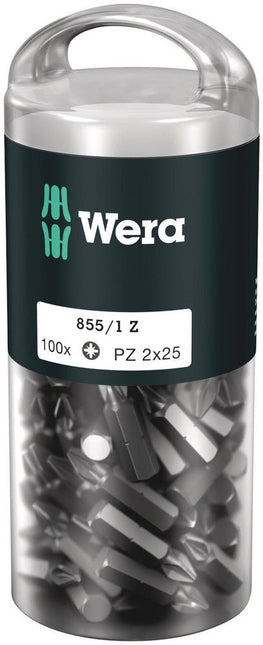 WERA large pack of bits 855/1 Z 1/4 ″ PZD 2 Length 25 mm ( 4000822268 )