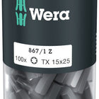 WERA duże opakowanie bitów 867/1 Z 1/4 ″ T 15 Długość 25 mm ( 4000822270 )
