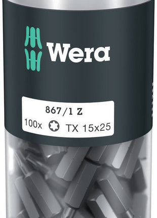 WERA Bitgroßpackung 867/1 Z 1/4 ″ T 15 Länge 25 mm ( 4000822270 )