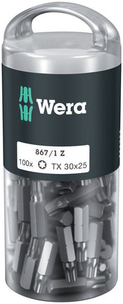 WERA paquete grande de puntas 867/1 Z 1/4 ″ T 30 Longitud 25 mm ( 4000822275 )