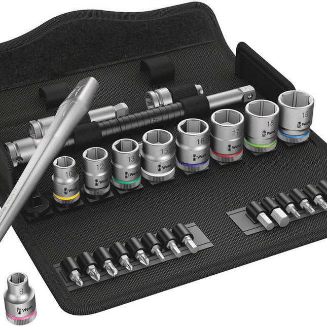 WERA Jeu de clés à douille Zyklop Metal 8100 SB 7 29 pièces 3/8 po. ( 4000821654 )