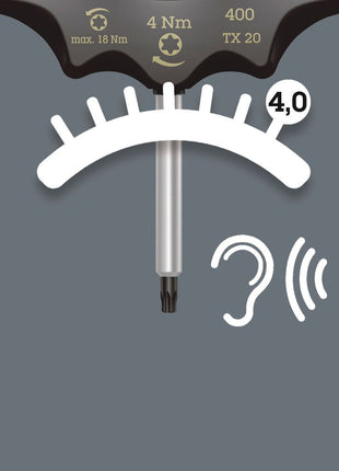 Tournevis dynamométrique WERA 400 TX TX 20 4 Nm (8000544746)